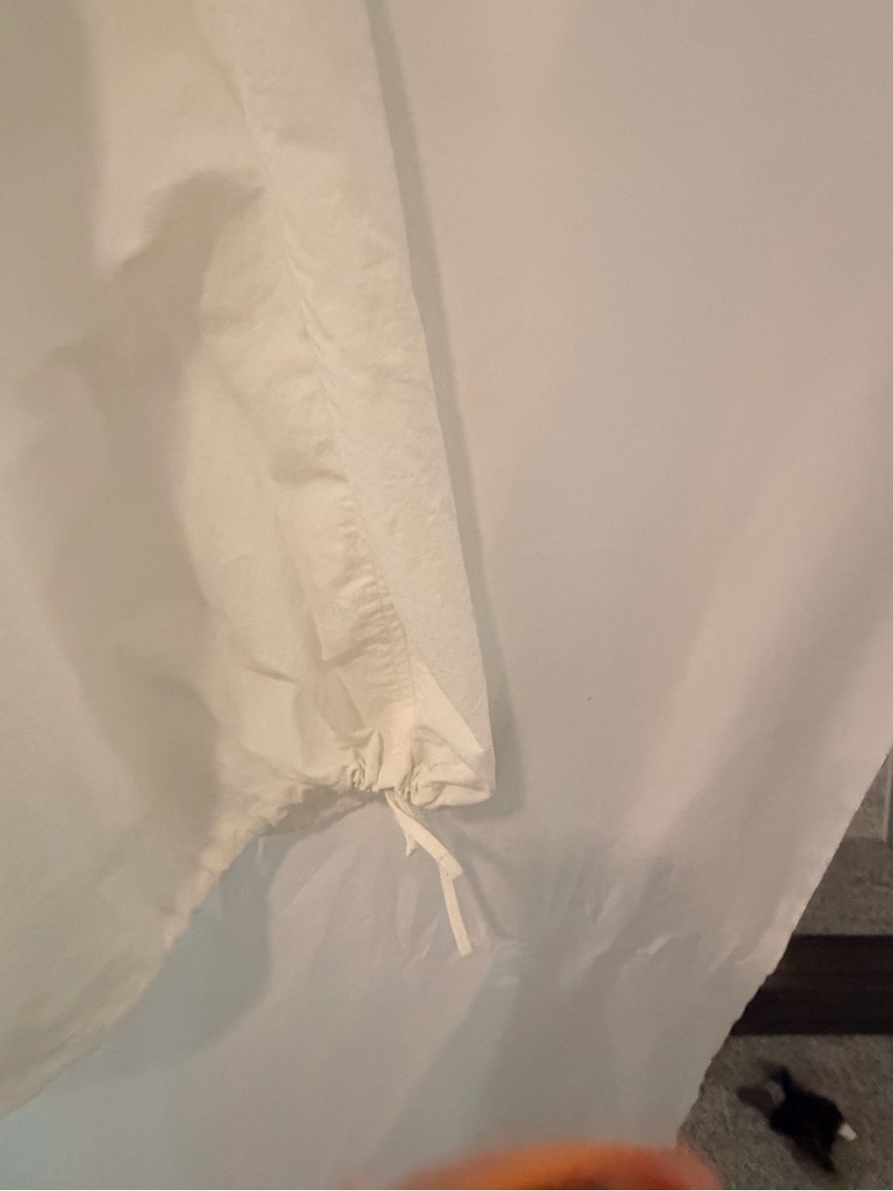 Zara White A-Line Balloon Drawstring Hem Skirt - Picture 6 of 12
